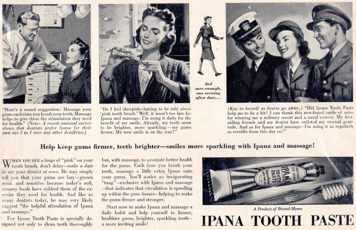 Kay Hunt star of 1943 toothpast Ad