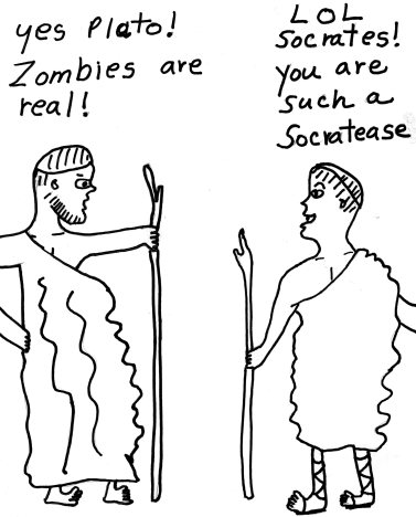  Plato and Socrates discussing Zombies